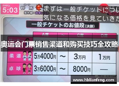 奥运会门票销售渠道和购买技巧全攻略